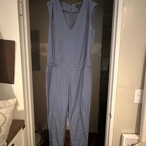J. Crew Blue Modern Jumpsuit with V-Neckline